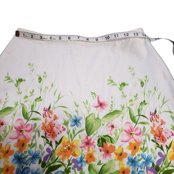 BAMBOO TRADERS Floral Print A-Line Skirt Size 10 - Picture 8 of 12